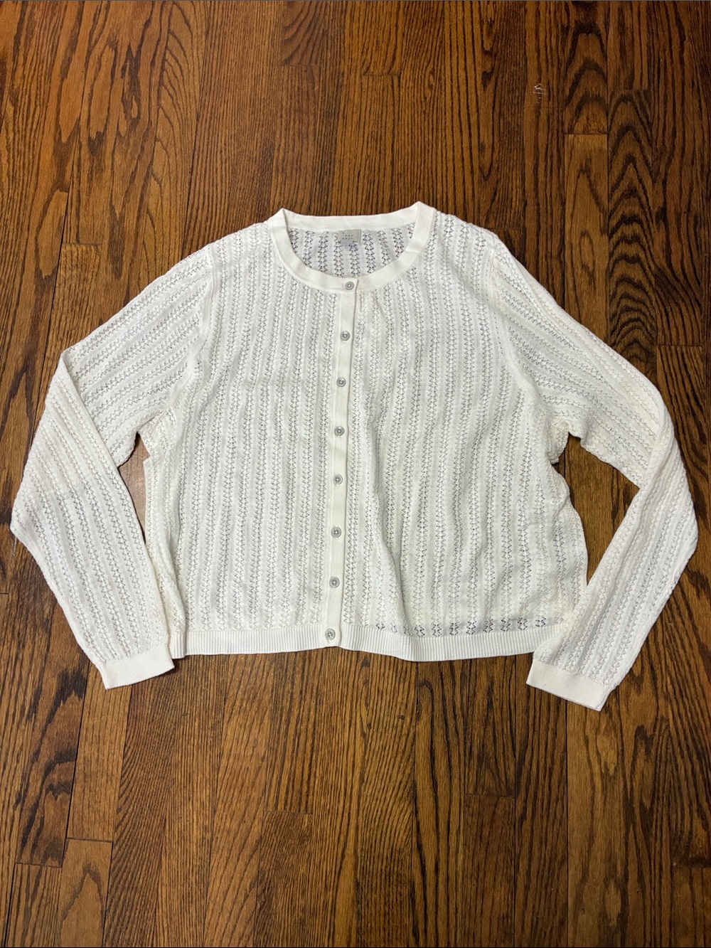 NWT a new day White Button-Front Cardigan size 2X